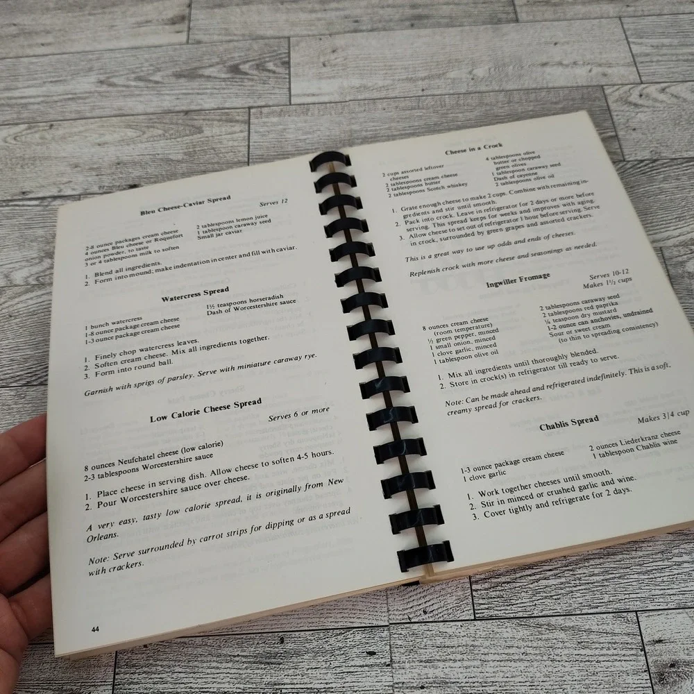 In the Beginning‎ Collection of Hors d'Oeuvres Cookbook 1977 Vtg Spiral Bound